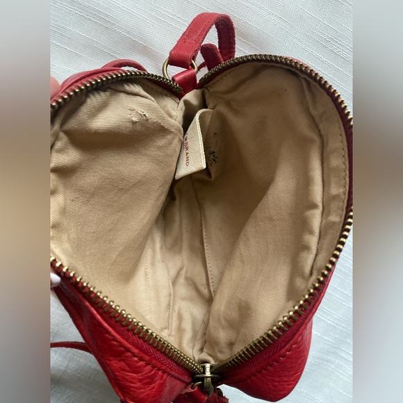 Lucky Brand Red Leather Fringe Crossbody Bag - Picture 13 of 13